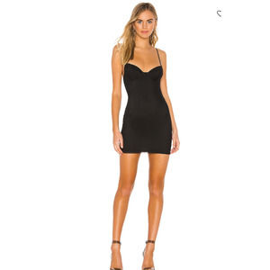 Superdown X Revolve Dress Women Black Lined Amaris Underwire Mini Dress